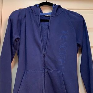 North Face blue hoodie medium